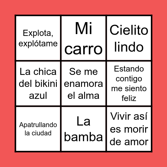 ♫ BINGO MUSICAL ♫ Bingo Card