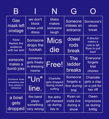 ALICE BY HEART TECH WEEKKKK Bingo Card