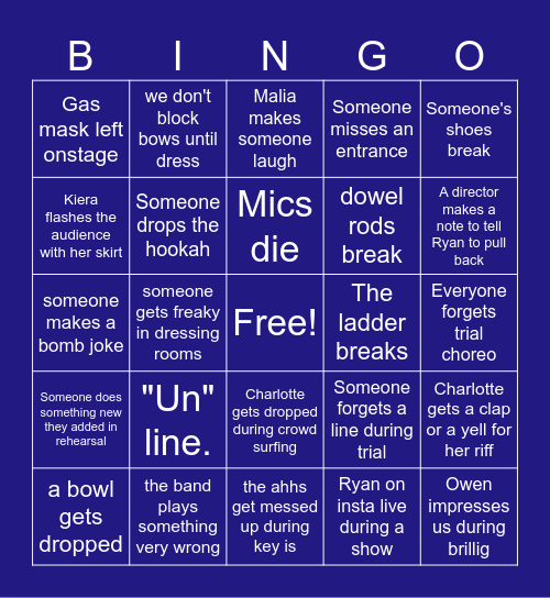 ALICE BY HEART TECH WEEKKKK Bingo Card