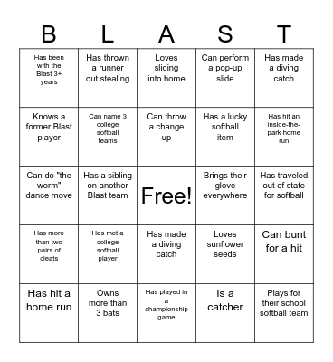 Mokena Blast 2025 Field Day & Picnic Bingo Card