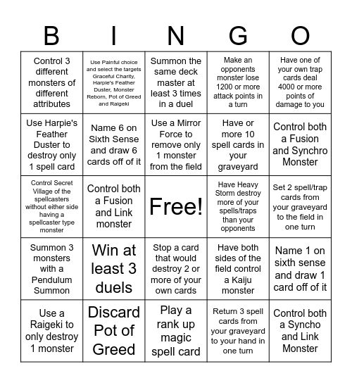 Grimoire Bingo Card Bingo Card