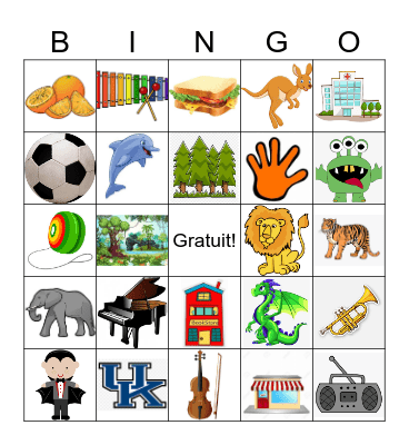 Vrais amis - Cognates! (& false too!) Bingo Card