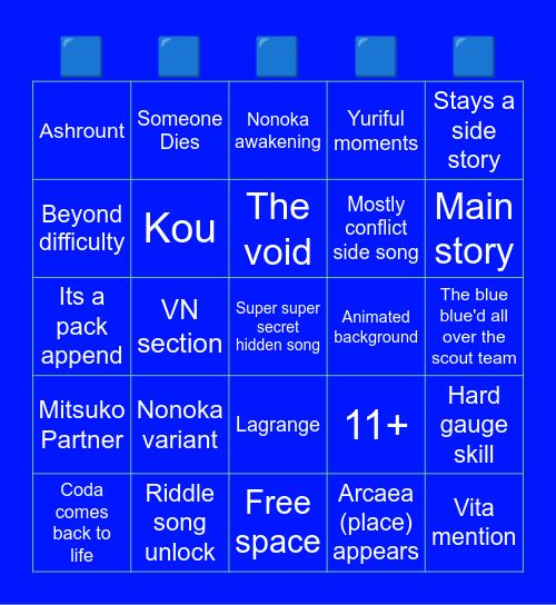 Extant anima part 2 bingo Card
