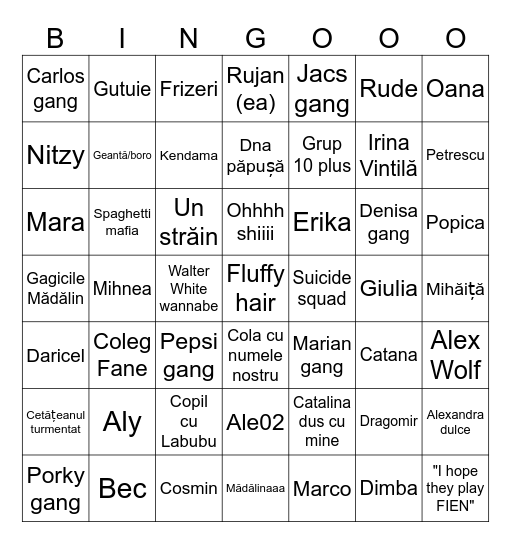CDA bingo Card