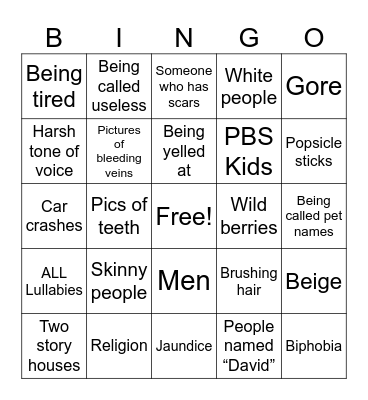 More triggers Bingo Card