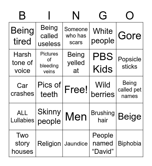 More triggers Bingo Card