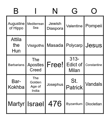 Quarter One- The Fire Ignites Bingo Card