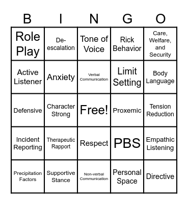 CPI BINGO Card