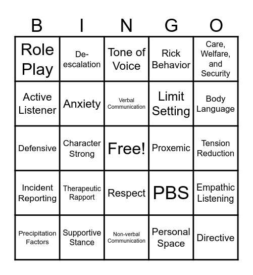 CPI BINGO Card