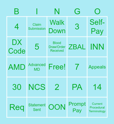 Just Give Me My MONEY Bingo Card