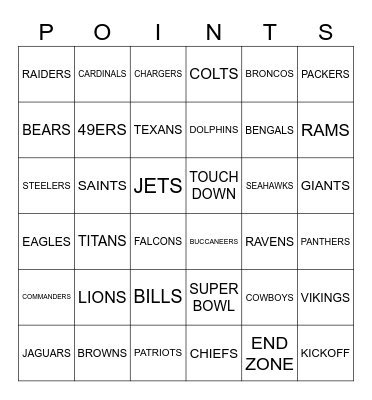 AI TAILGATE PARTY Bingo Card