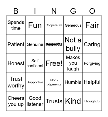 2024 BINGO: Friends Edition Bingo Card