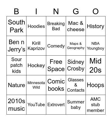 The Ultimate Sharmarke Bingo Card