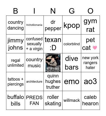 mich michughe Bingo Card