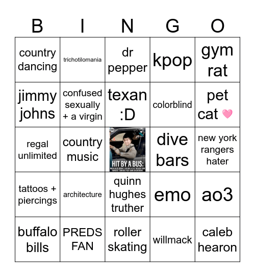 mich michughe Bingo Card