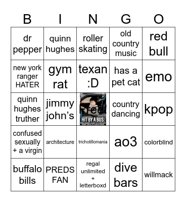 MICHUGHE BINGO Card