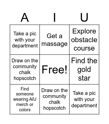 AIU BINGO Card