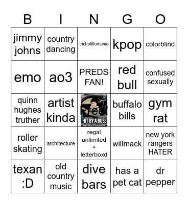 michughe bingo Card