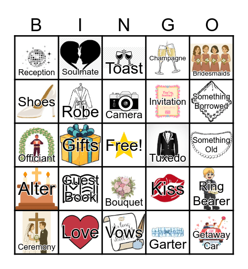 Bridal Shower Bingo Card