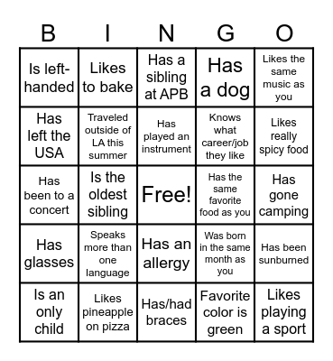 Icebreaker Bingo: Find Someone Who Bingo Card