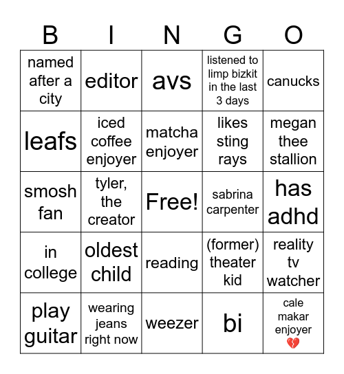 Denver Bingo! Bingo Card