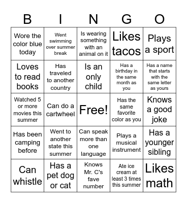 Find Someone Who... 👀 Bingo Card