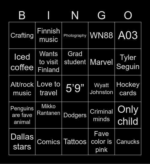 Bingo Card
