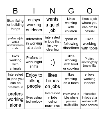 What's Your Work Style Bingo Card