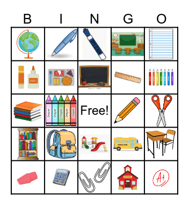 Back to School Bingo Card