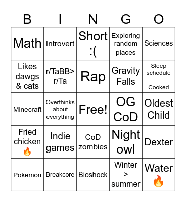 Bingo Card