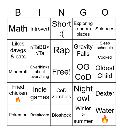 Bingo Card