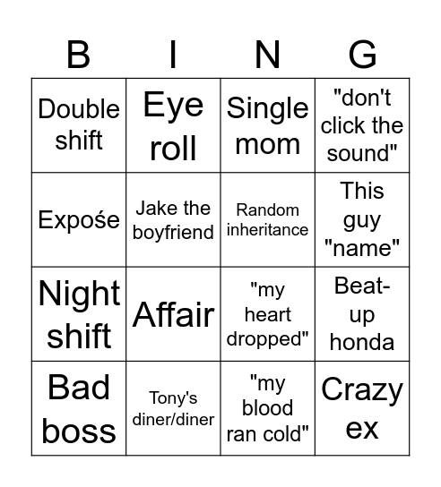 Shorts story Bingo Card