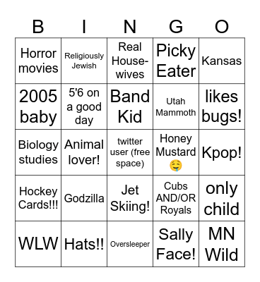 Kona Bingo Card