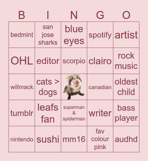 lou 2.0 bingo Card