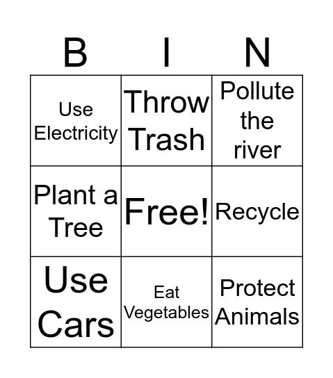 BINGO Card