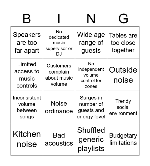 Do you need VibeCheck? Bingo Card