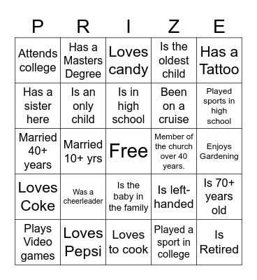 Who Are You? Bingo Card