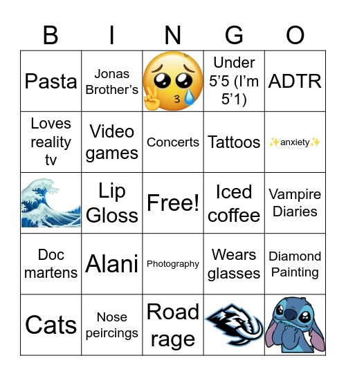 Bri Bingo Card