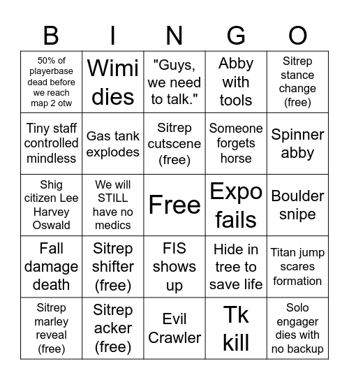 LIB EXPO Bingo Card