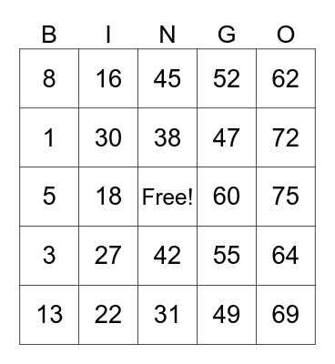 Ankita 2.0 Bingo Card