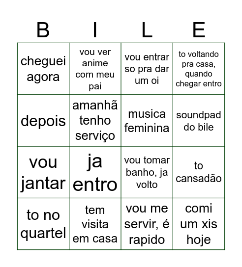 CASALI BINGO Card