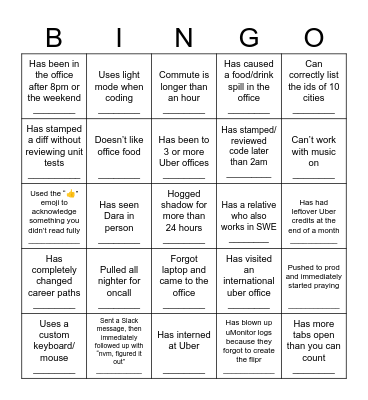 Matching Segmentation + Platform Happy Hour Bingo Card