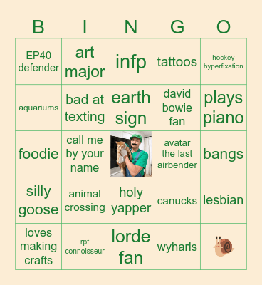 @canuckies bingo!!! Bingo Card