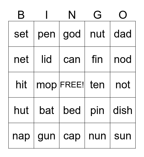 3 blends Bingo Card
