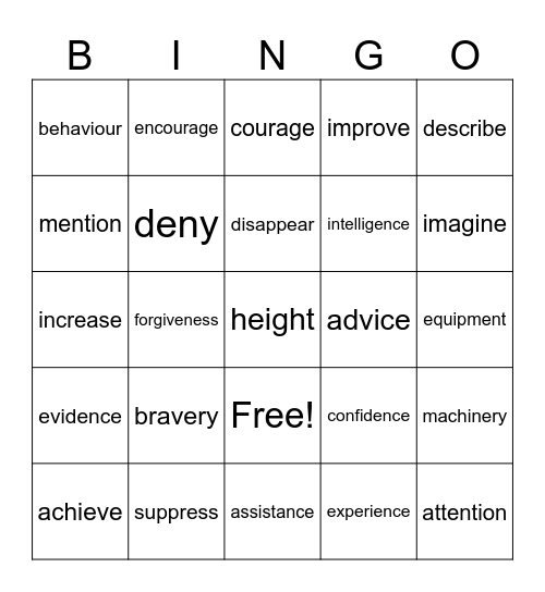 Bingo Card