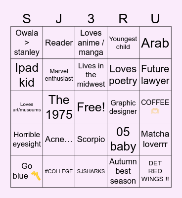 DEE BINGO !!! Bingo Card