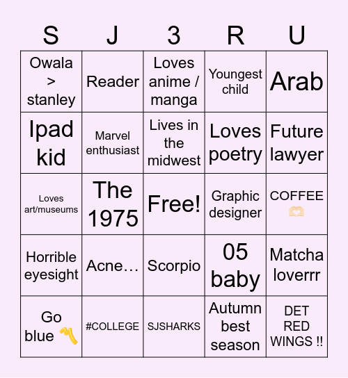 DEE BINGO !!! Bingo Card