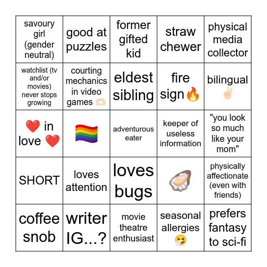 ern bongo ‼️ Bingo Card