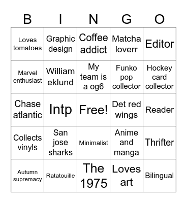 Dee’s bingo Card