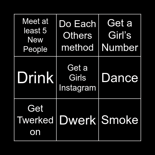 Function With The Bros Bingo Card